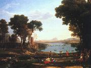 Claude Lorrain Landscape with the Marriage of Isaac and Rebekah oil painting reproduction